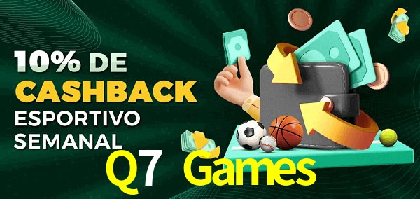 10% de bônus de cashback na Q7 Games